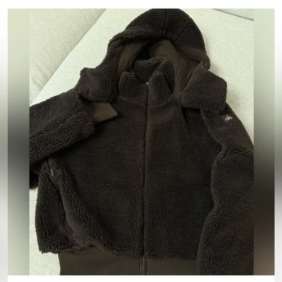 ALO Yoga Dark Brown Teddy Jacket - Picture 7 of 15